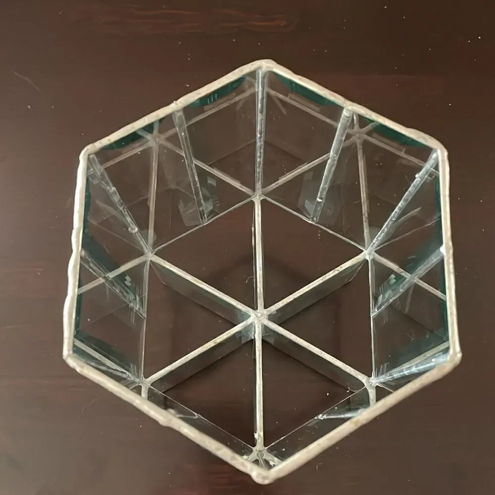 Hand Crafted clear leaded